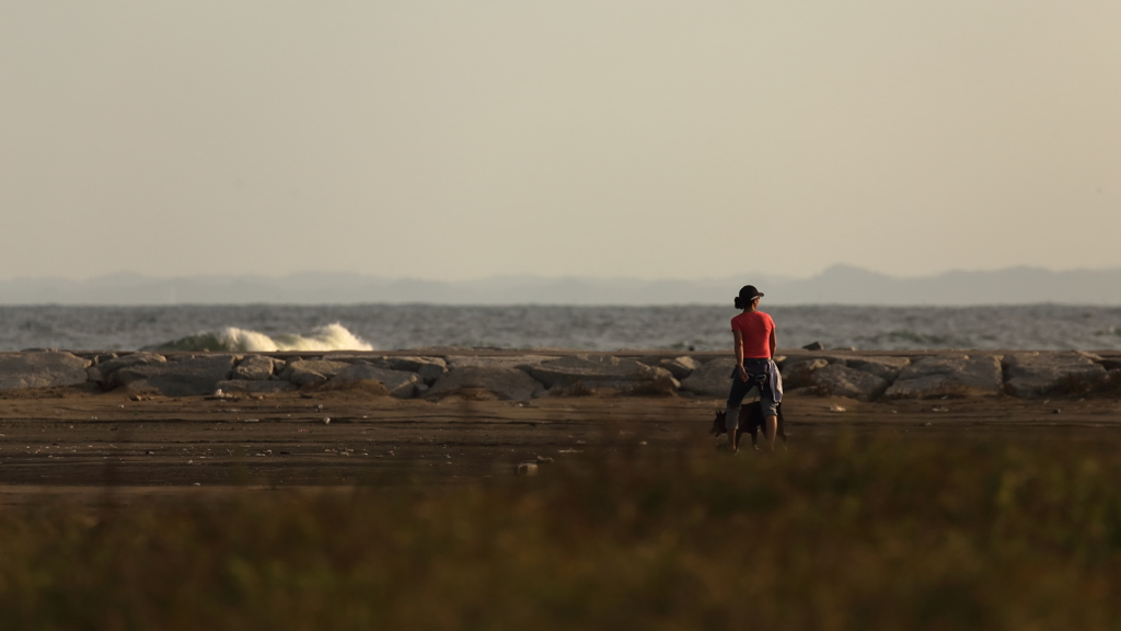 振り向けば夕日