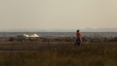 振り向けば夕日