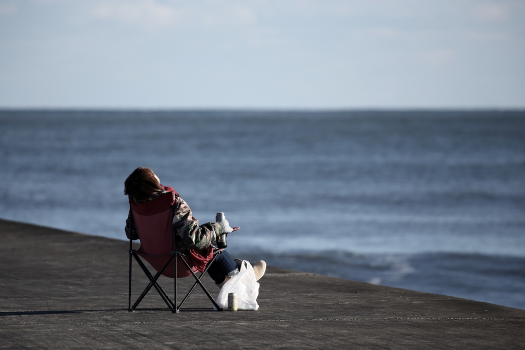 日を浴びて