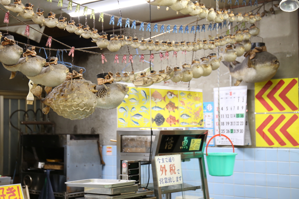 文の里商店街の魚屋さん