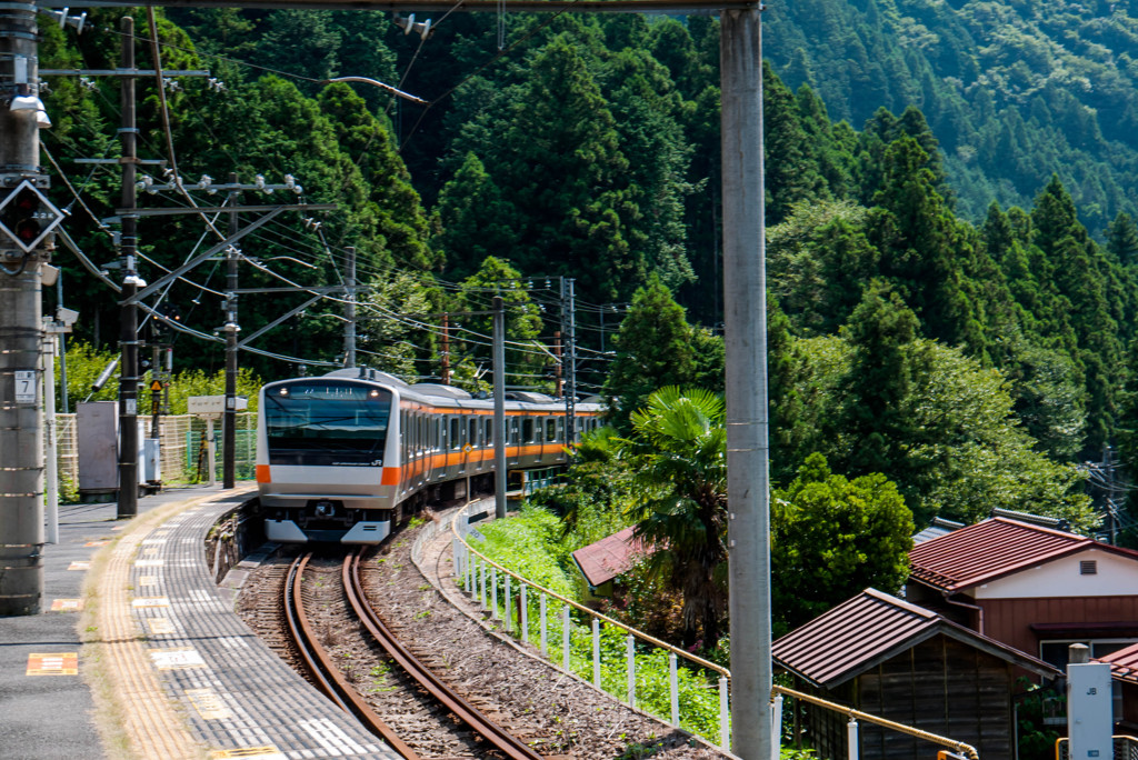 Jr青梅線e233系4両編成 青梅 奥多摩 川井駅 By うだいじん Id 852 写真共有サイト Photohito