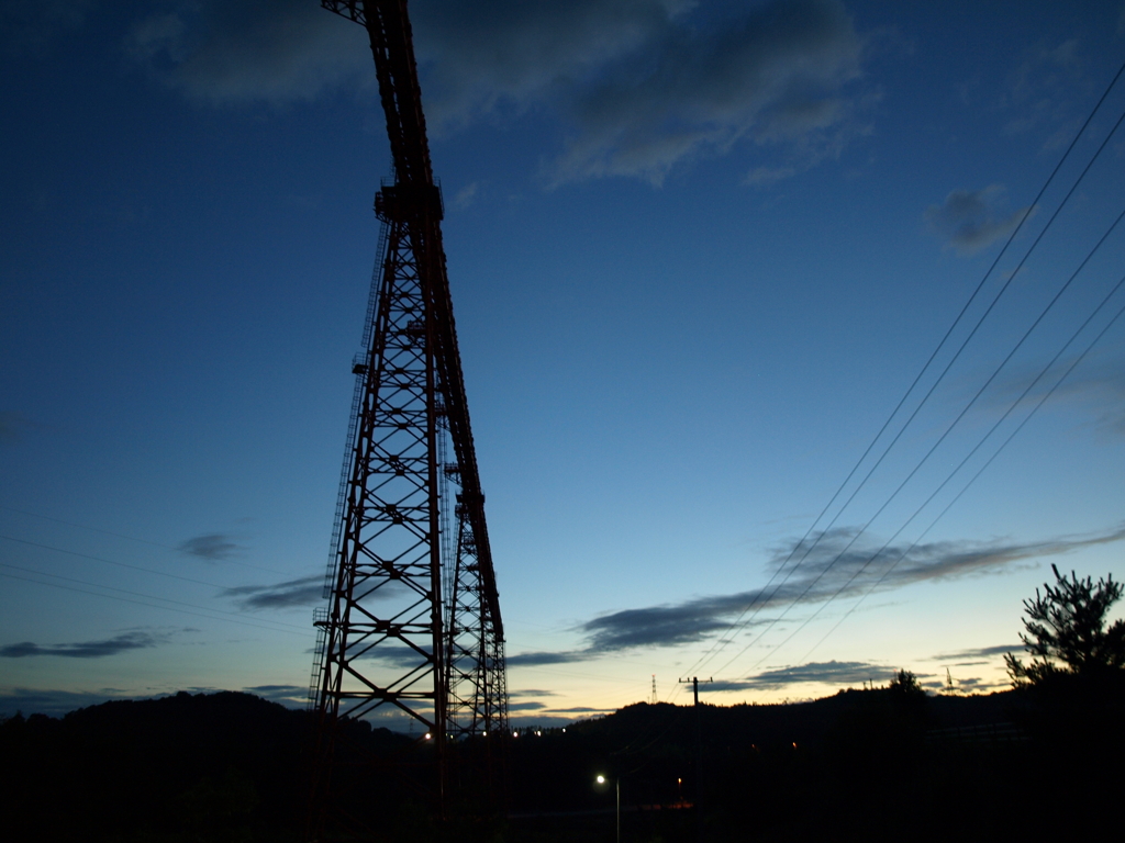 夕日に向かって・・・