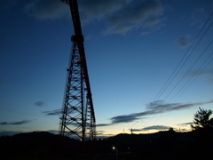 夕日に向かって・・・