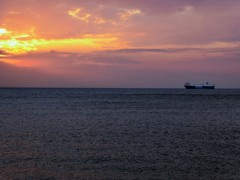 夕暮れ伊勢湾