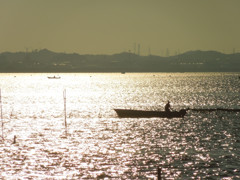 夕暮れ浜名湖