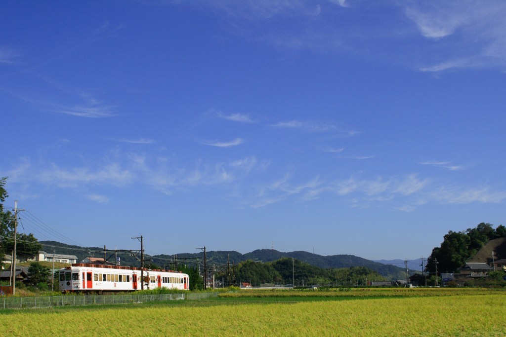 秋空の下