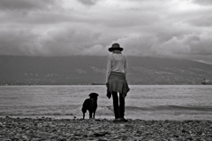 Lady & her dog
