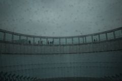 雨中の展望