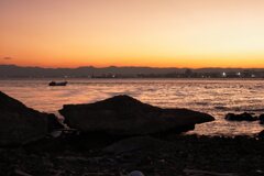 夕暮れの街を望む