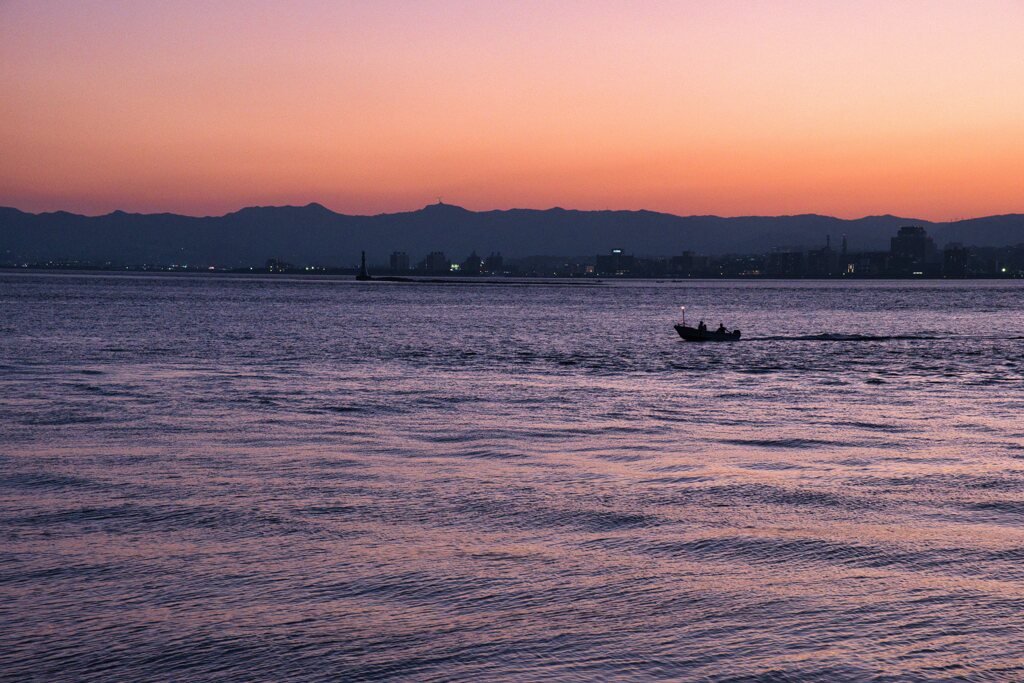 夜釣りに向かう
