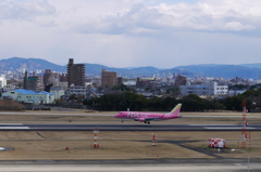 ピンクの飛行機