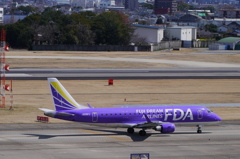 紫の飛行機