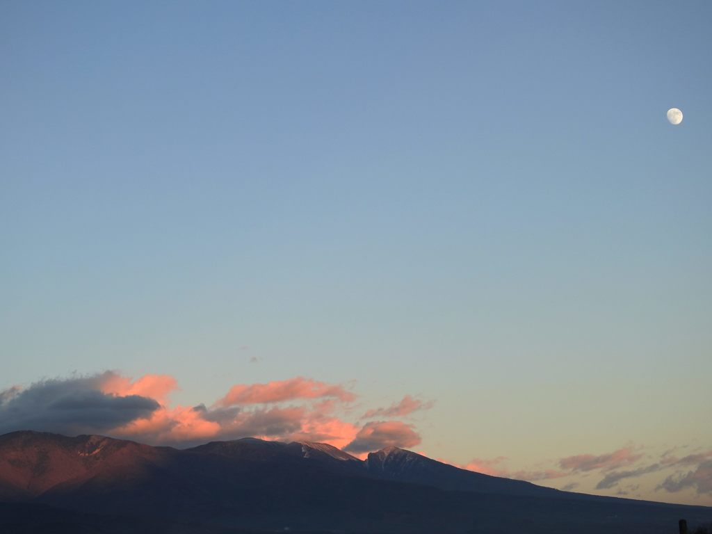 夕空に月　DSCN0377
