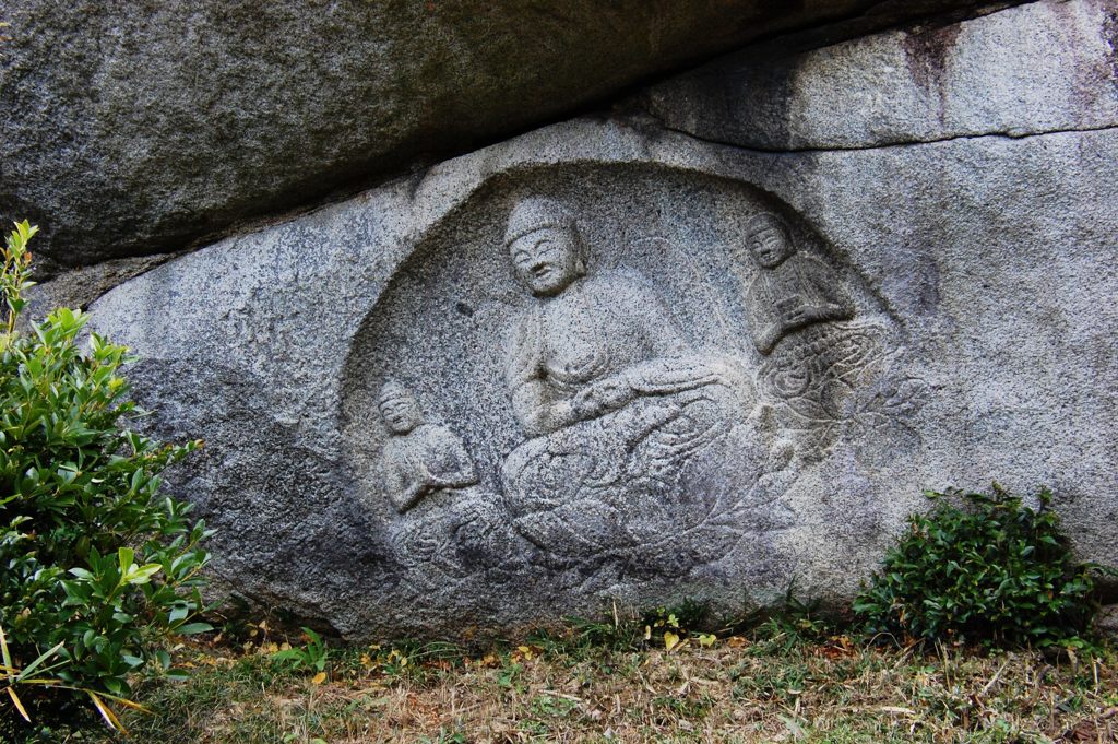 阿弥陀三尊磨崖像（わらい仏）　DSC_5884