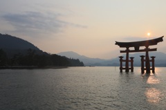 厳島神社からの夕景