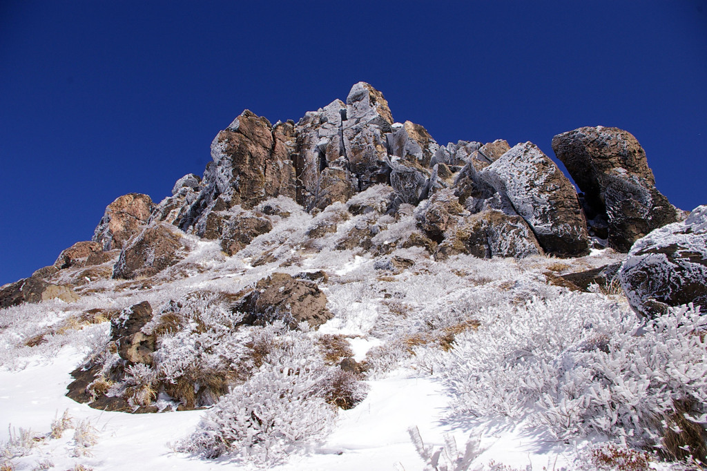 厳冬期の星生崎（九重連山）