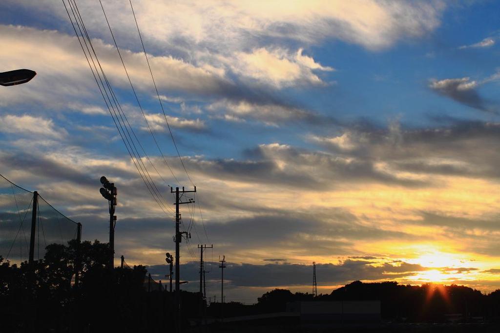 母校の夕焼け