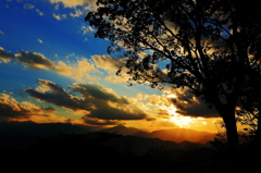 高尾の夕景