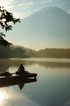 釣り人の朝
