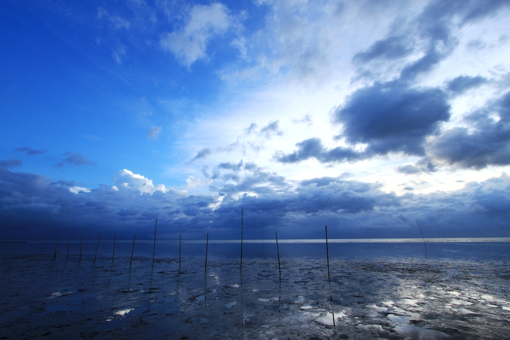 早朝の有明海