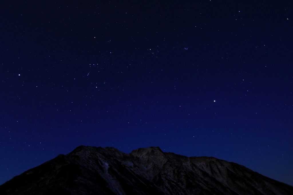 五竜岳星景