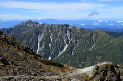 槍の肩 笠ヶ岳遠望