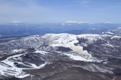 蓼科山 御嶽山と北アルプス遠望