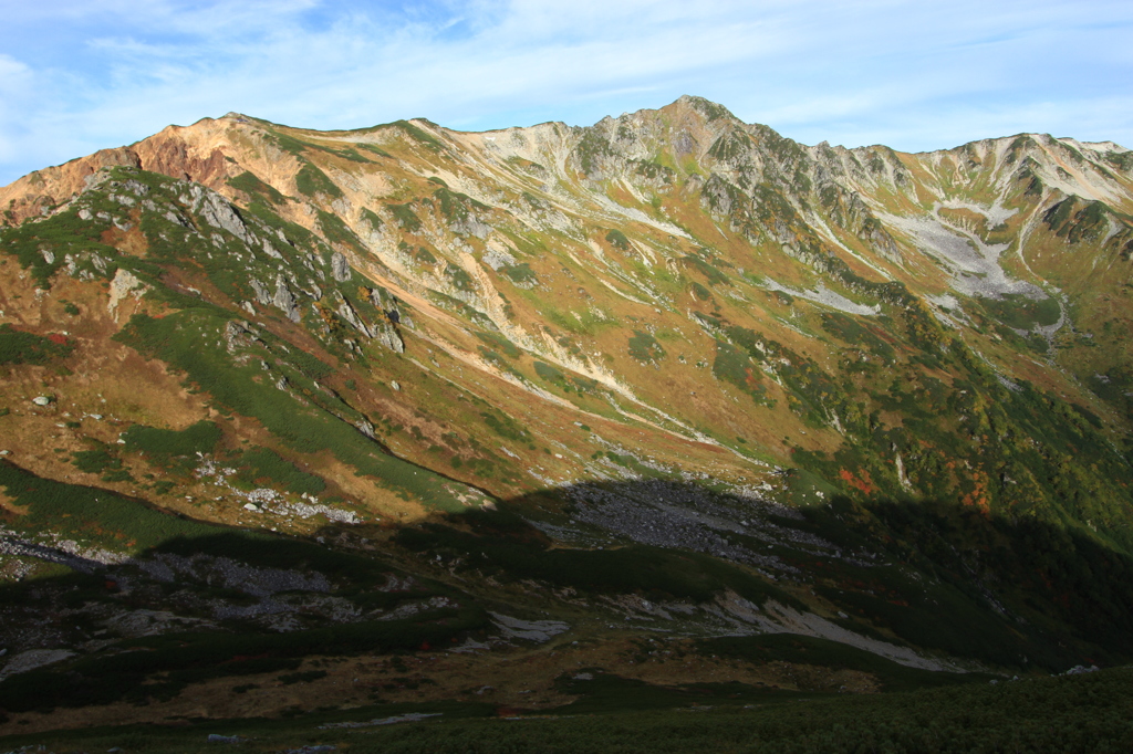 初秋の水晶岳