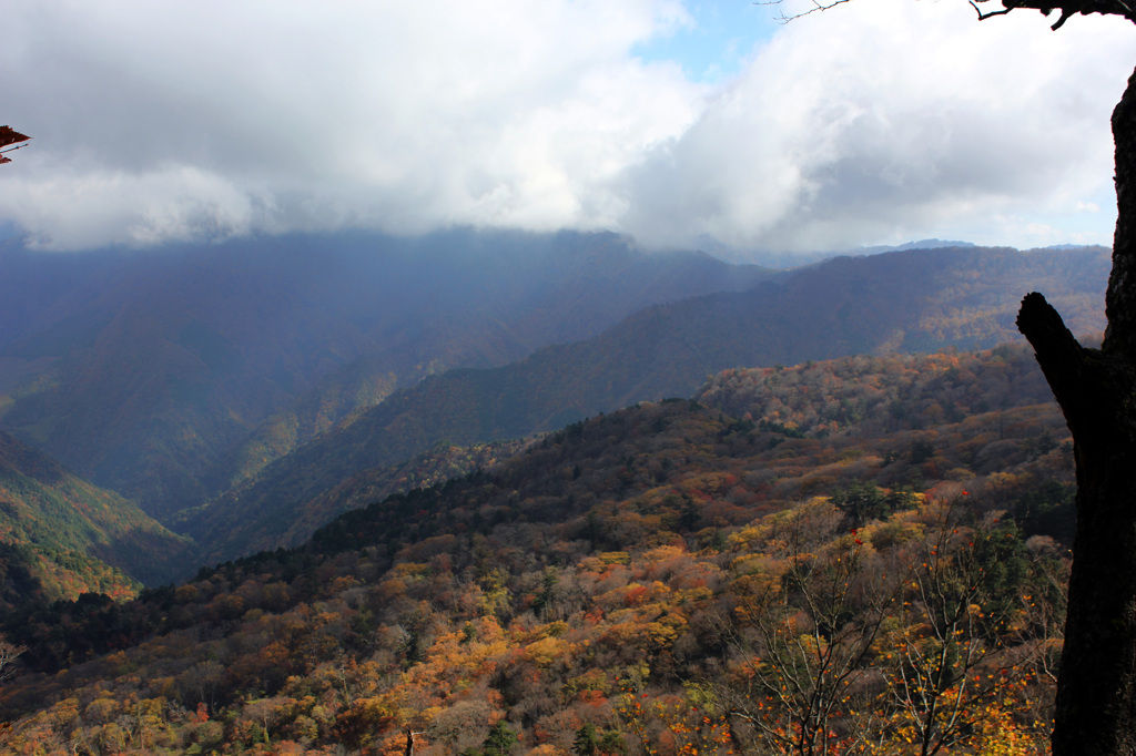 土小屋ルートからの紅葉
