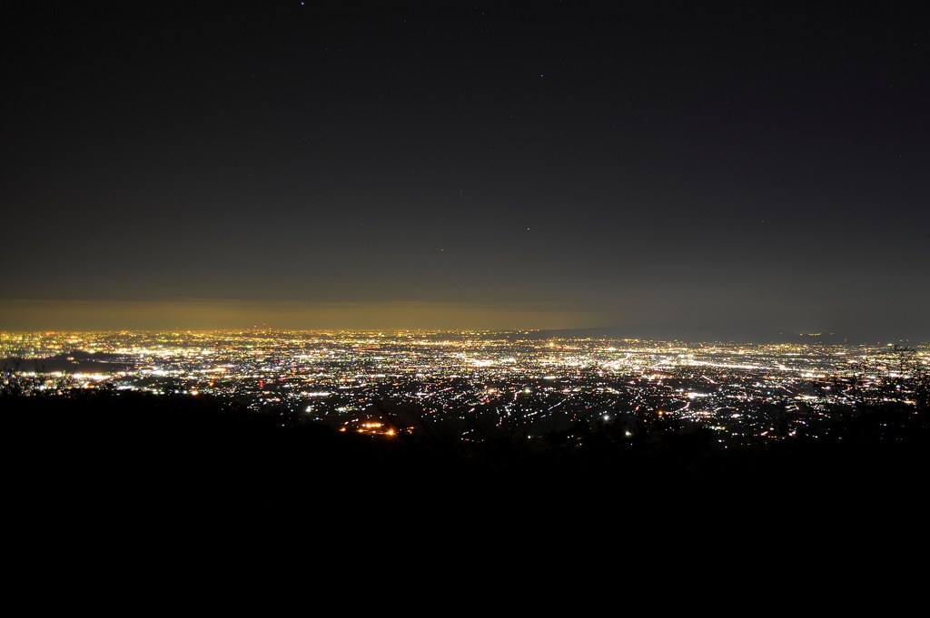 赤城山から眺める絶景夜景①