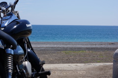 空と海とバイクと