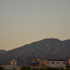 夕日の比叡山（鴨川）