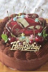 トヨタパッソのバースデーケーキ