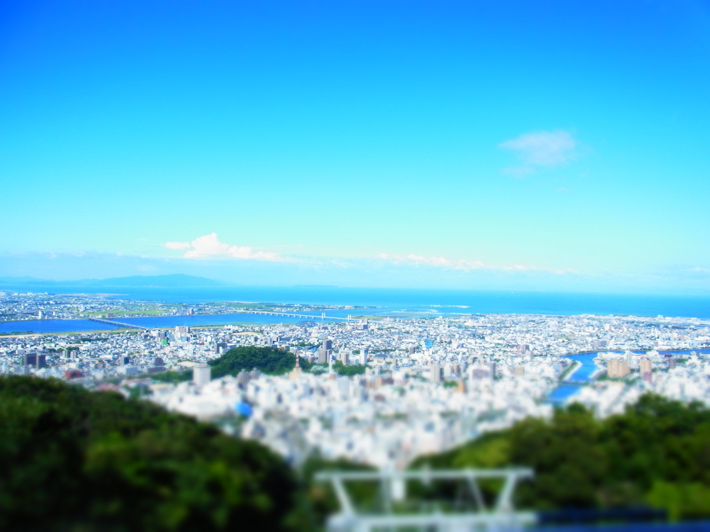 眉山から見下ろす徳島の夏