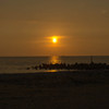 海岸と夕日