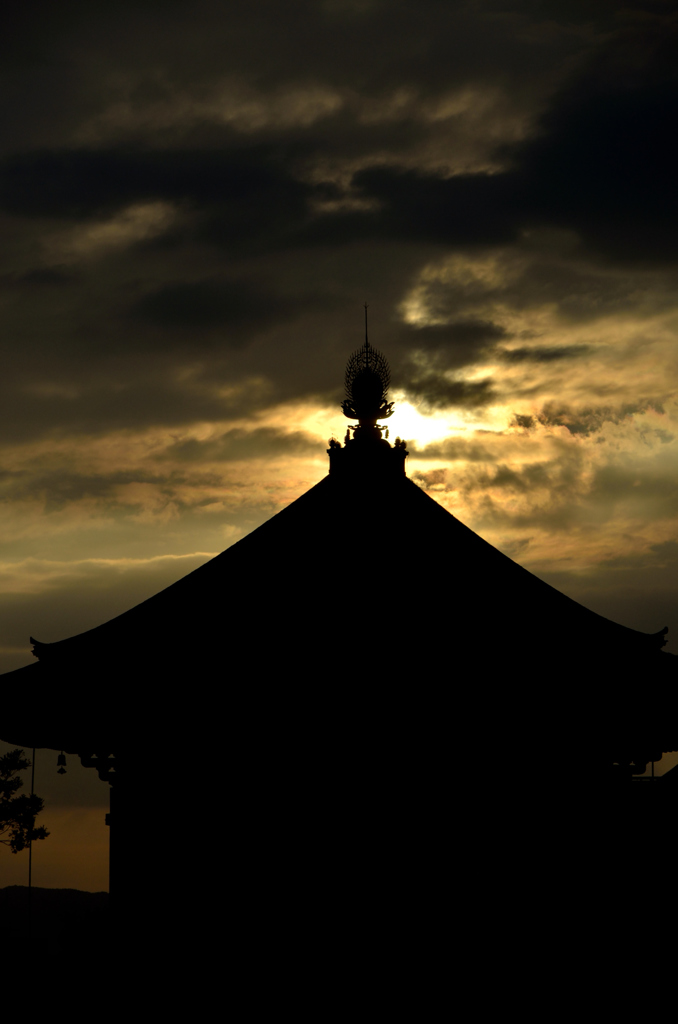 興福寺南円堂夕景