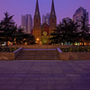 Cathedral in purple morning