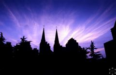 Silhouette of cathedral