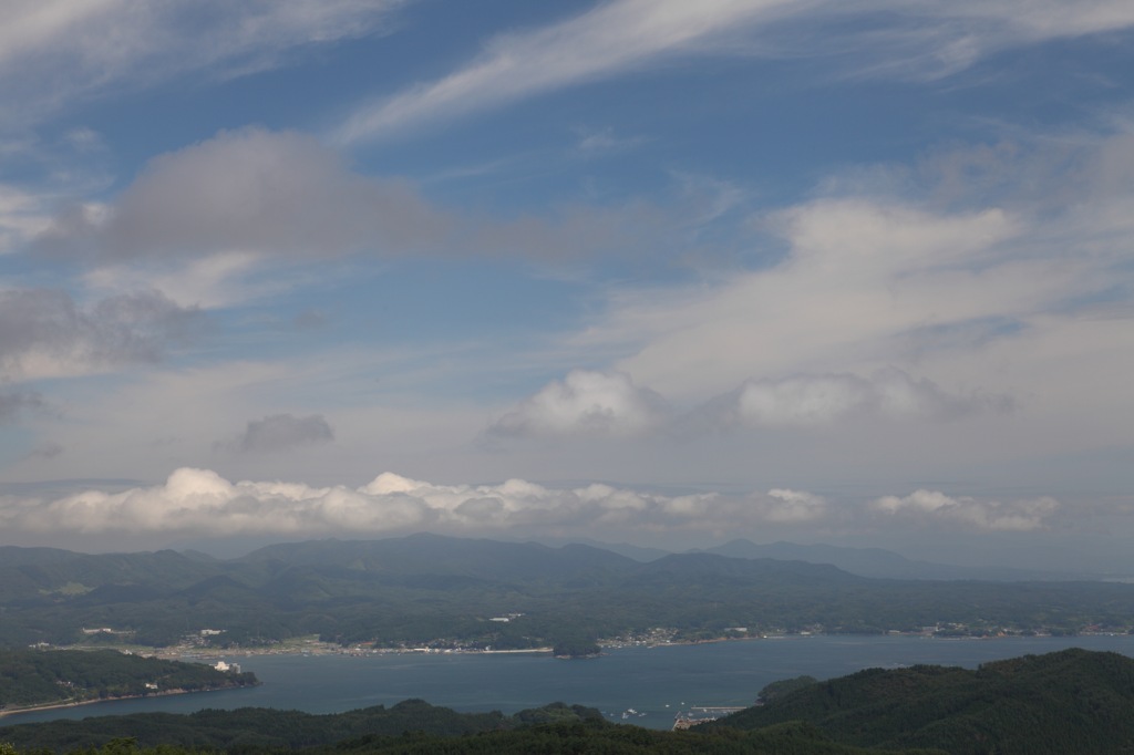 南三陸町を一望