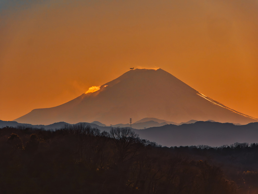夕方の富士