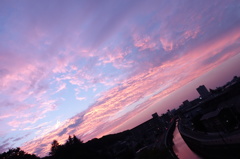 雨上がりの夕焼け