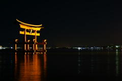 鳥居と夜景①