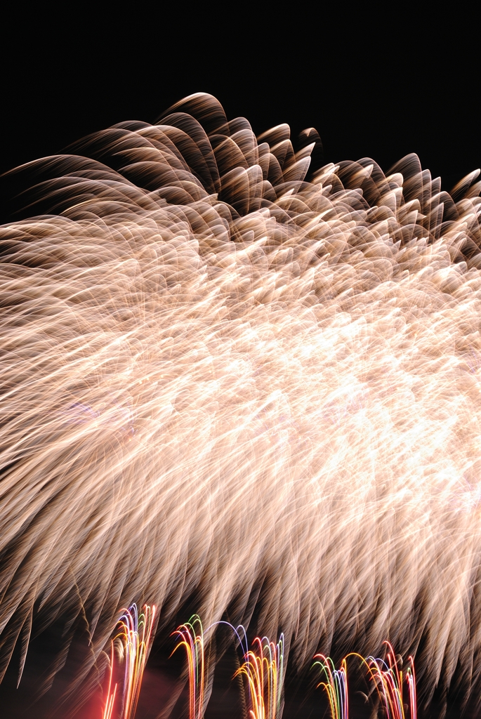 常総きぬ川花火大会にて