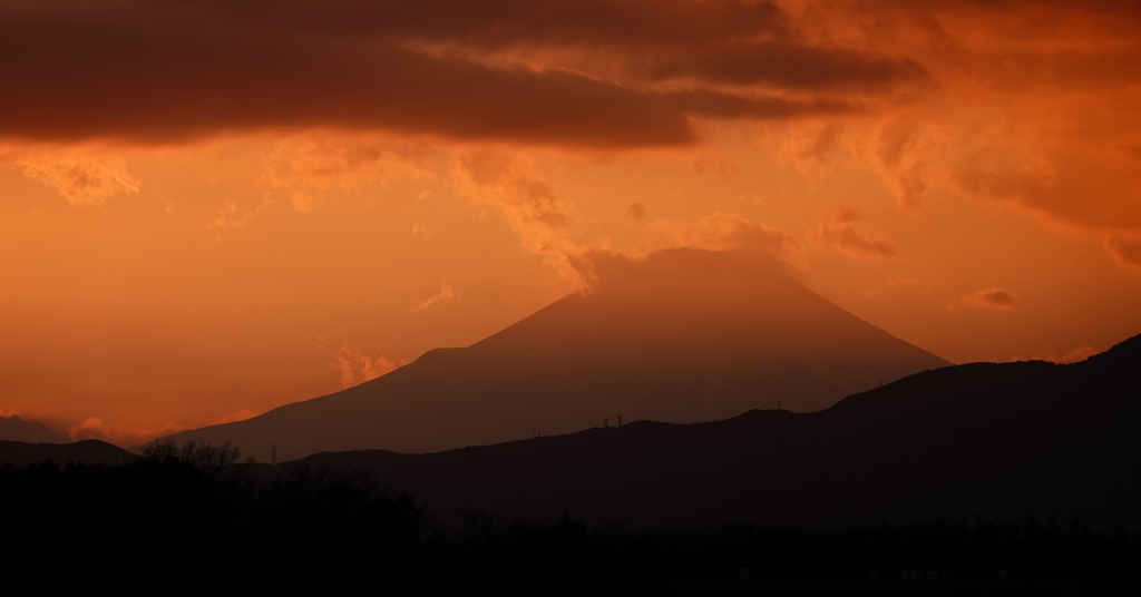 今日の富士夕景