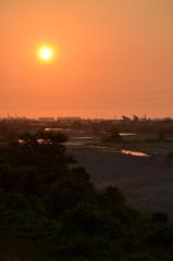 夕日