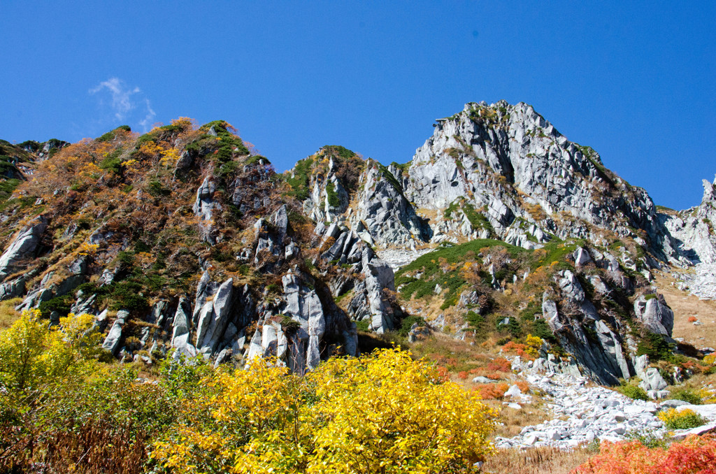 紅葉と宝剣岳