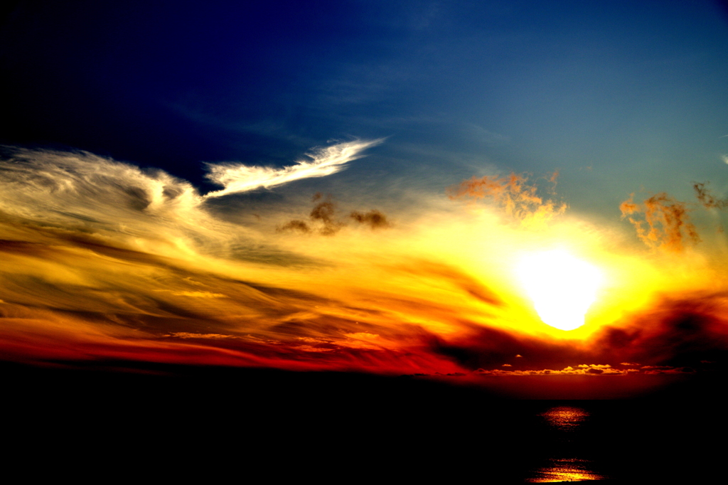 夕日