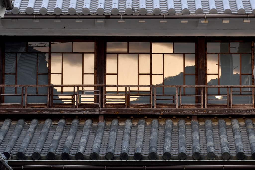 町並みの夕景