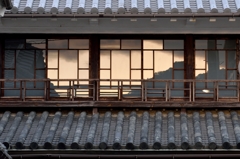 町並みの夕景