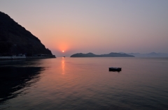 的場から見る朝日